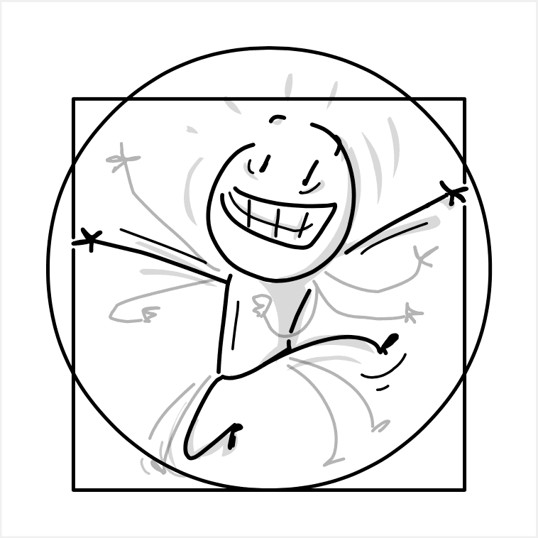 Jubelnde Scribility-Figur