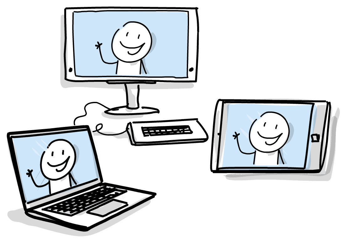 Scribility App auf Tablet und Laptop